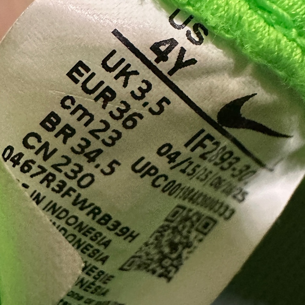 Nike Flex Runner Little Kid Boys Running Shoes- Lime/Blue Size 4 - Picture 6 of 6